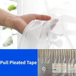 rideaux blancs plis tulles modernes translucides salon chambre coucher haute qualité