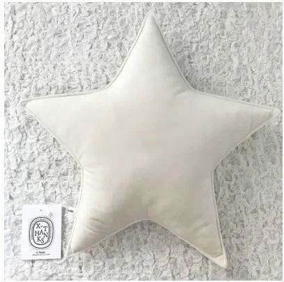 coussin étoile solide bleu marine bleu clair gris vert pastel rose pâle moderne doux