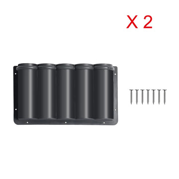 organisateur mural tubes noir gris fixations vis industriel utilitaire garage atelier