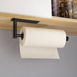 porte serviettes cuisine noir métal moderne vis fixation organisateur