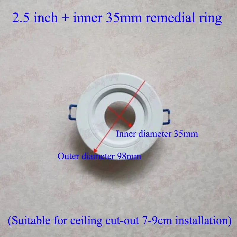 anneau réduction spot led blanc moderne cadre extérieur éclairage intérieur moderne