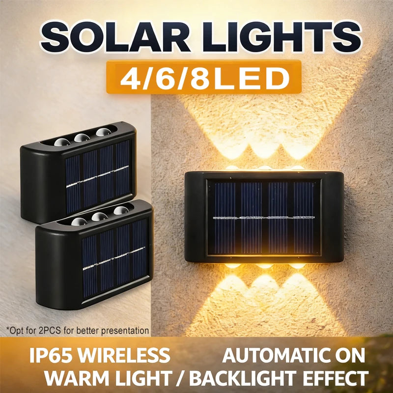 lampe solaire murale noire panneau solaire led adhésif moderne minimalisteextérieur résistant l'eau ip44 abs