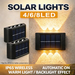 lampe solaire murale noire panneau solaire led adhésif moderne minimalisteextérieur résistant l'eau ip44 abs