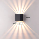 applique murale moderne led éclairage extérieur balcon facile ip55 hydrofuge noir vers haut