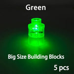 projecteur led transparent jaune bleu rouge vert moderne jouet construction bloc autobloquant grande taille
