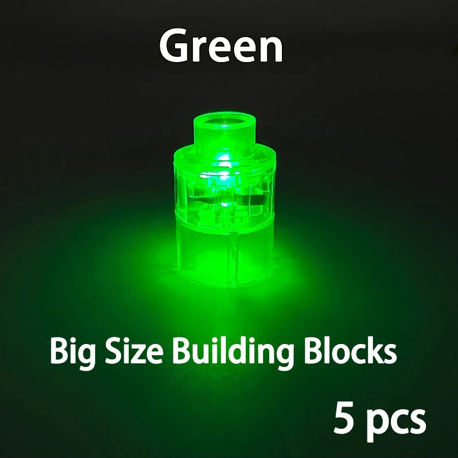 projecteur led transparent jaune bleu rouge vert moderne jouet construction bloc autobloquant grande taille