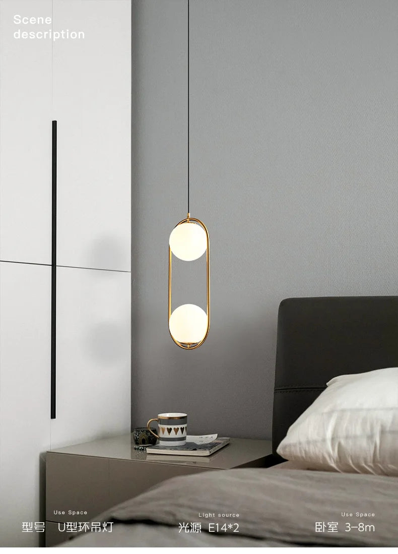 Suspension lumineuse moderne or blanc acrylique câble suspendu éclairage quotidien minimaliste