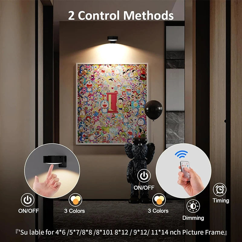 luminaire mural rechargeable led couleurs télécommande moderne minimaliste