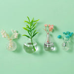 vases verre transparents modernes fleurs sèches minimaliste deco aimants réfrigérateur