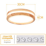 plafonnier led moderne bois diffuseur acrylique opaque salon chambre entree