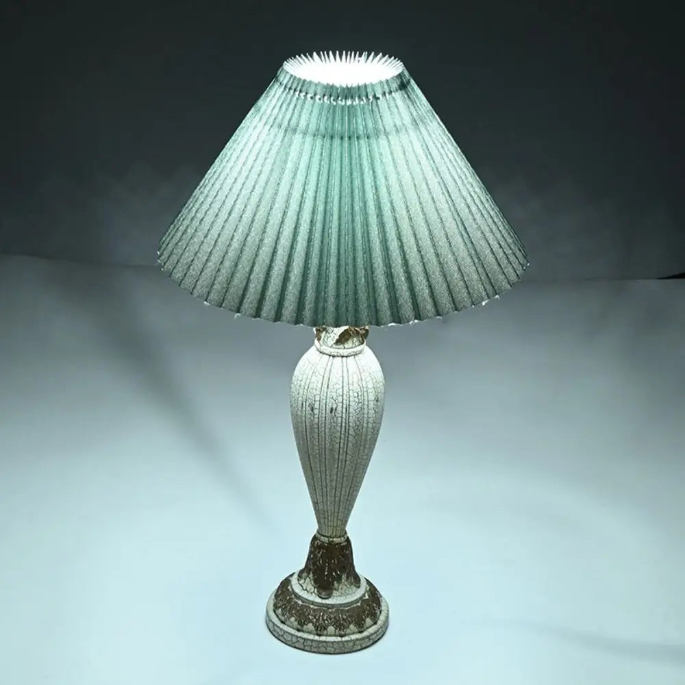 lampe table rouge orange bleu beige transparente vintage abatjour plissé fixations oreillettes