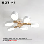 plafonnier moderne blanc bois éclairage led surface montée flux lumineux 249 2000 mètres carrés