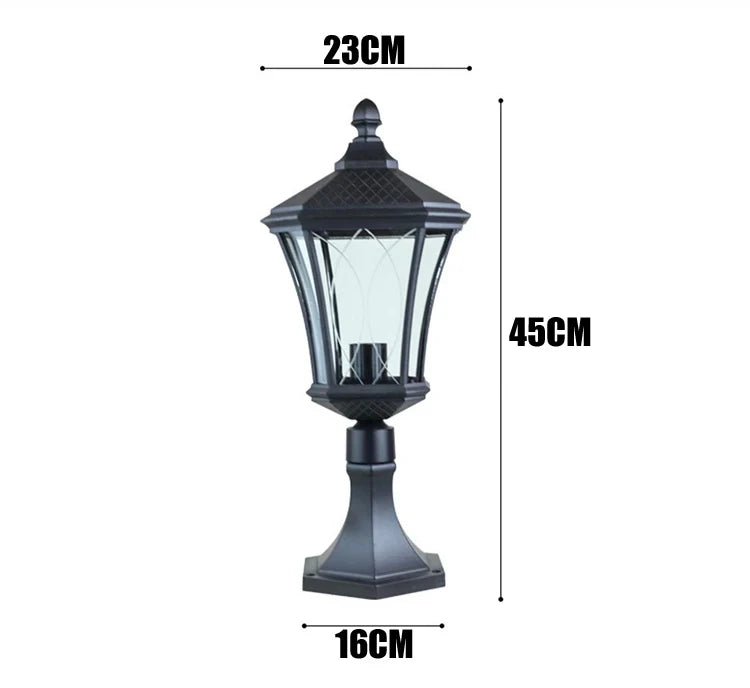 lampe jardin industrielle fixée mur transparente classique noir éclairage cuisine salle manger led étanche