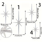 décorations murales étoiles métal or argent modernes 17.8cm 21cm 35cm 6cm