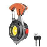 lampe poche rechargeable led multifonctionnelle camping compacte orange noire bleue