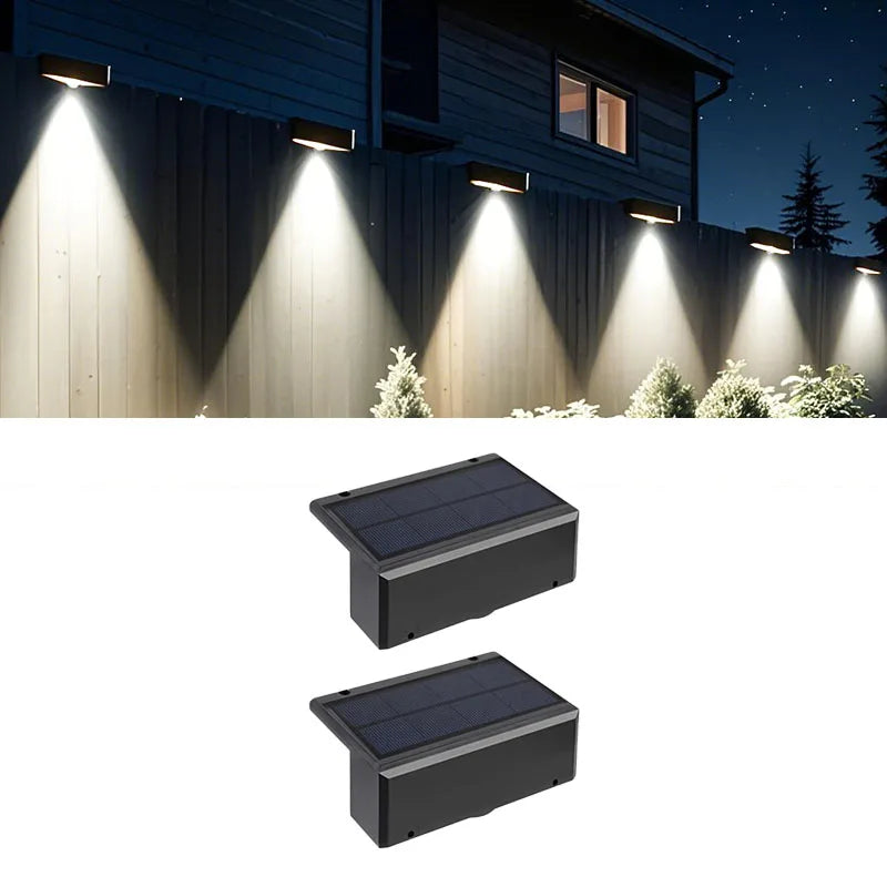 appliques murales solaires led ip65 moderne noires autoinstallation panneau solaire batterie