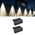 appliques murales solaires led ip65 moderne noires autoinstallation panneau solaire batterie