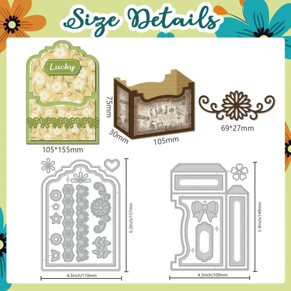 matrices découpe métal fleurs étoiles cœurs bordures arches papier scrapbooking diy cartes