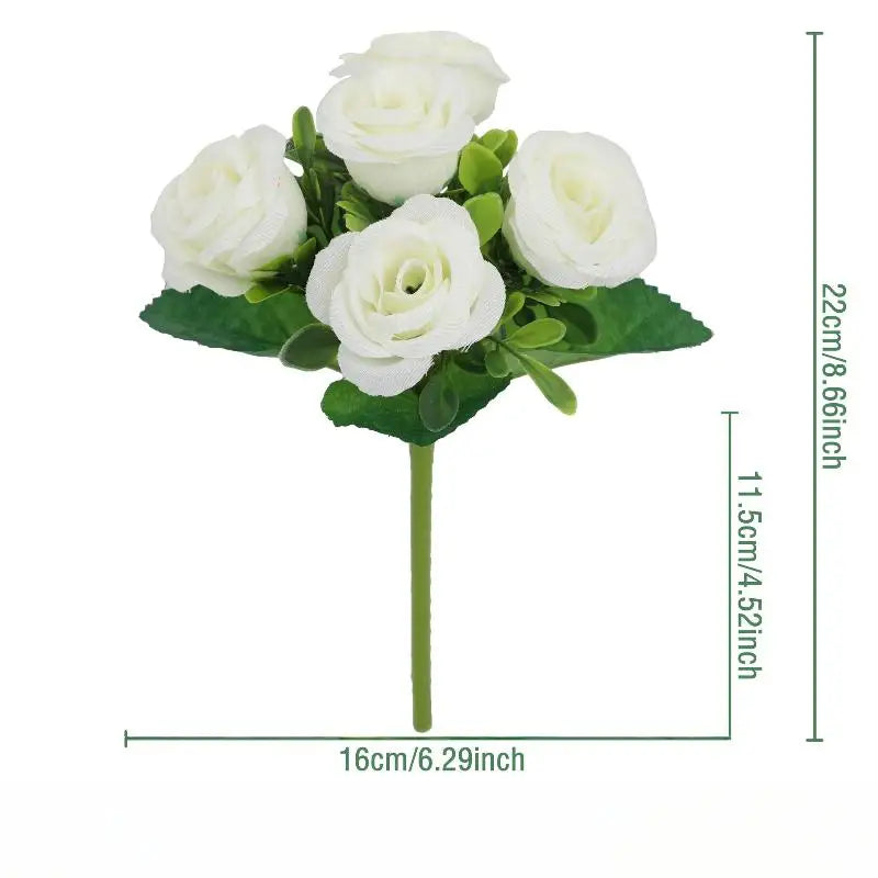 bouquets artificiels fleurs simples classiques rouge blanc rose jaune violetintérieur décoration maison fête