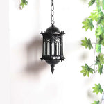 lanterne suspendue gothique verre transparent motifs floraux chambre salon étude