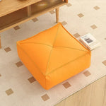 pouf moderne orange gris vert blanc mousse pu polyester coton imperméable amovible lavable