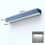 applique murale led moderne extérieure solaire noire blanche rectangulaire minimaliste