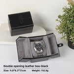 boîtes montres cuir velours classique marron vert noir
