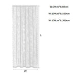 rideau dentelle florale transparent blanc romantique tringle 150x200cm 150x100cm 70x60cm decoration european americain