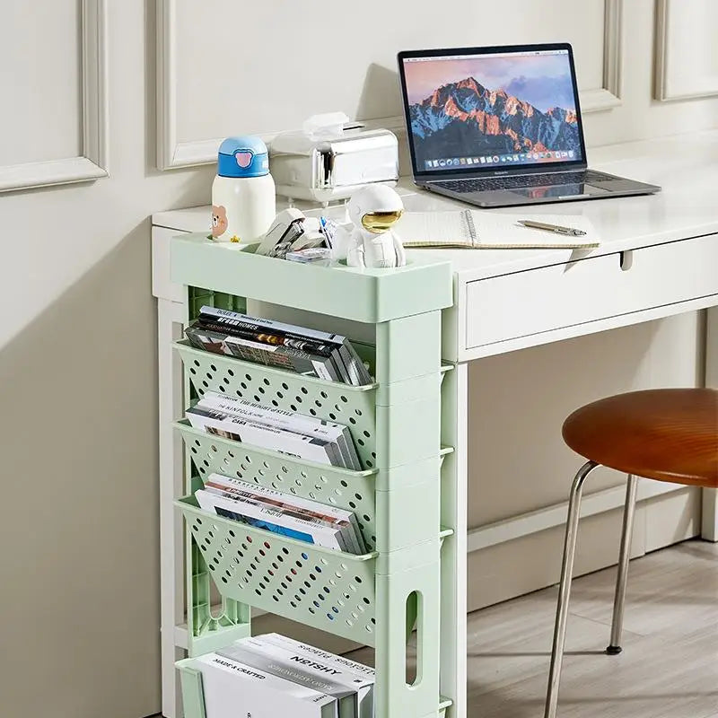 panier roulettes moderne blanc jaune vert rose perforé pratique multifonctionnels