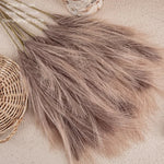 bouquet plumes artificielles gris rose beige bleu naturel rustique intérieur 75cm decoration fete mariage
