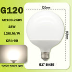 ampoules led blanc modernes e27 80mm 95mm 120mm 10w 15w 18w 270deg translucent