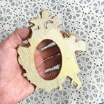 cadre photo rétro or relief floral baroque vintage shabby chic angel figurine round rectangular
