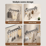 porte serviettes mural acier inoxydable ventouse beige gris moderne minimaliste crochets