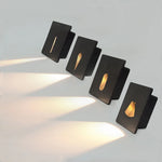 Lampes murales encastrables LED modernes 3W noir argenté extérieures intérieures