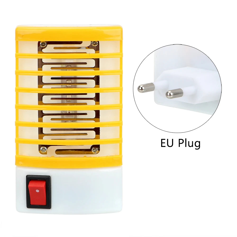 piège mouches électrique moderne prise EU US led translucide rose vert