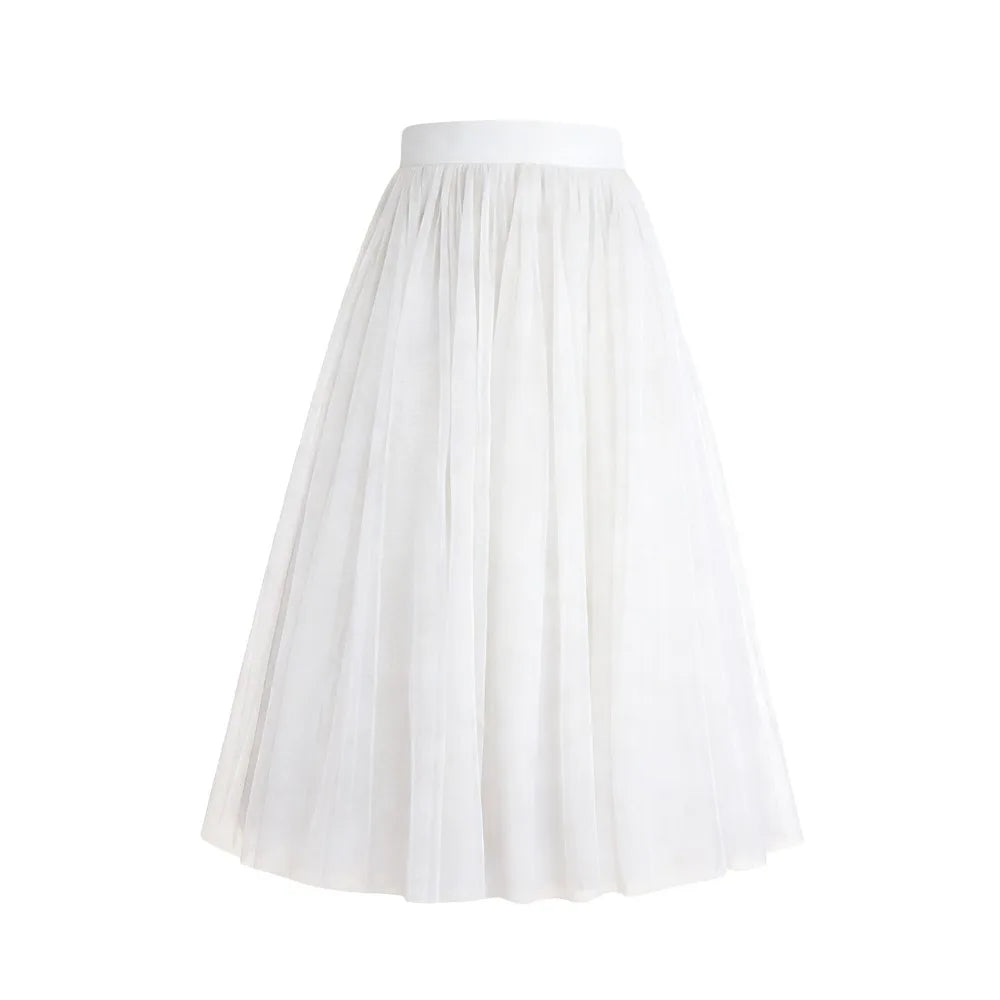jupe tulle classique blanc gris noir translucide élastique cheville femme soirée