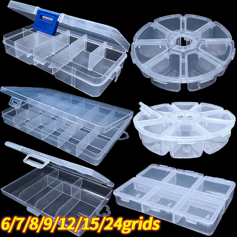 boîtes rangement bijoux transparentes plastique modernes compartiments poignées breloques lettresscrição solution respecte contraintes données