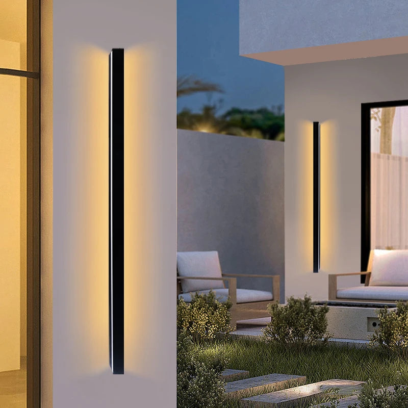 lampe murale led ip65 moderne noire résistante humidité 85265v 5580cm warmwhite
