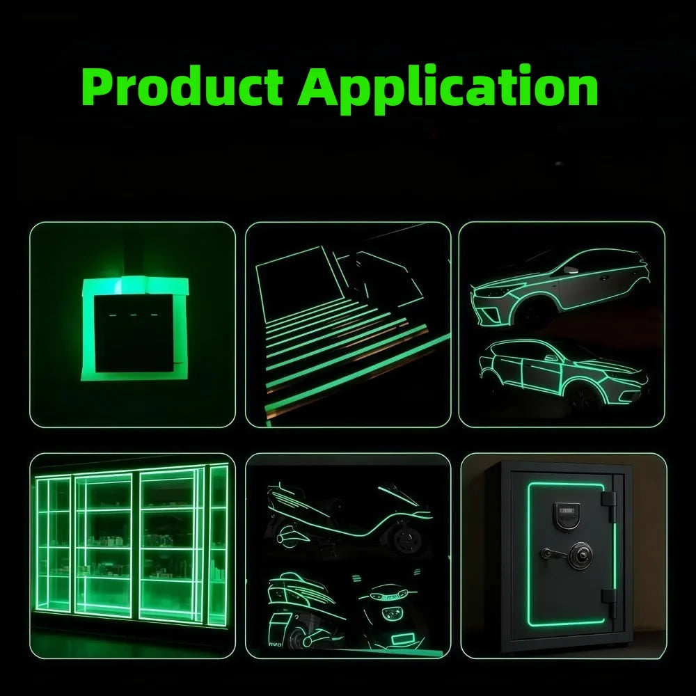 ruban adhésif lumineux vert autocollant waterproof 5m décoratif utilitaire