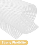 grille point croix rotin blanc moderne 33.5cm 26cm tricot artisanal toile maille fil acrylique