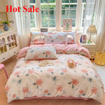 ensemble literie floral vintage 100 coton blanc rose vert bleu beige