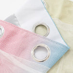 rideau polyester bleu rose rayures pois blancs moderne salon chambre hospitalière