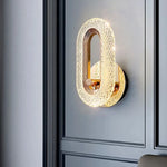 lampe murale moderne or blanc texture tissu motif géométrique led chambre salle manger étude