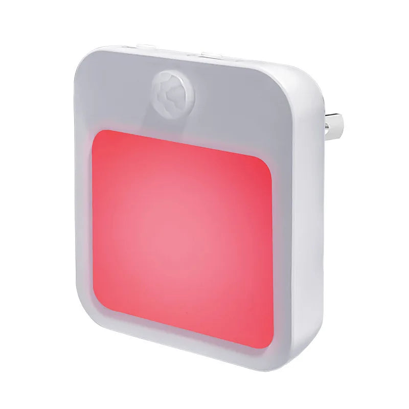 lampe nuit moderne blanc rouge prise murale sensibilité mouvement interrupteur auto on off