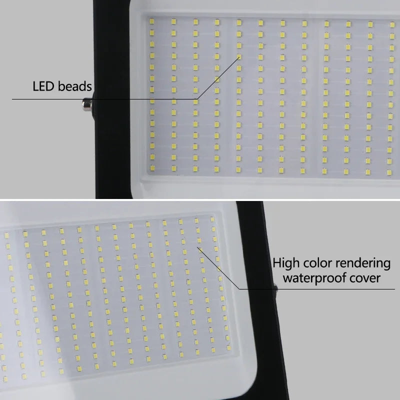 projecteur led moderne 6500k rgb étanche garage extérieur 220v 10w 200w