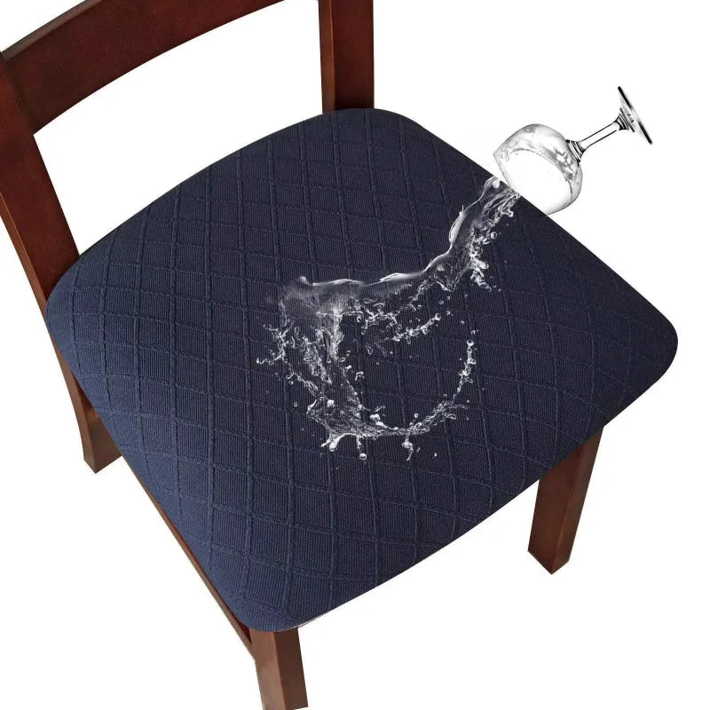 coussins chaise tissé moderne élastiques polyester beiges gris marron foncé bleu marine confortables
