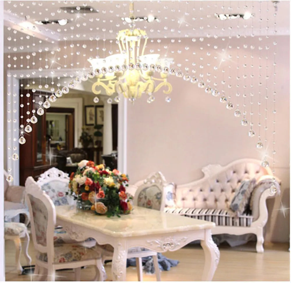 rideau cristal transparent japonais décoration fenêtre maison hospitalière