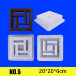moule décoration extérieure plaque moderne motifs géométriques variés plastique réutilisable grès clair foncé