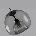 suspension transparente opale moderne pendentif verre pierre verre e27 249 2000 lumens gris fumée