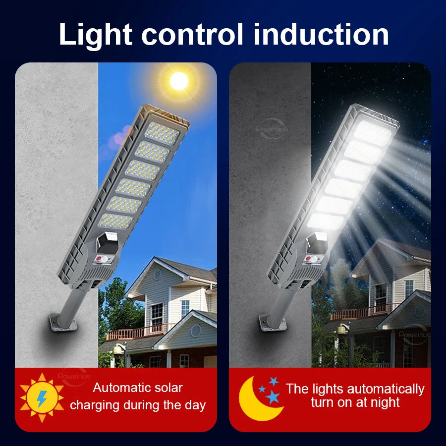 lampe solaire led gris moderne capteur mouvement fixation mur télécommande ip65 étancheextérieur abs led